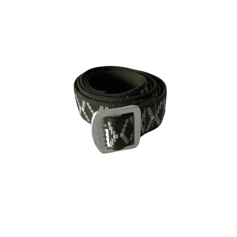 Eddie Bauer Green Fabric Diamond Pattern Belt